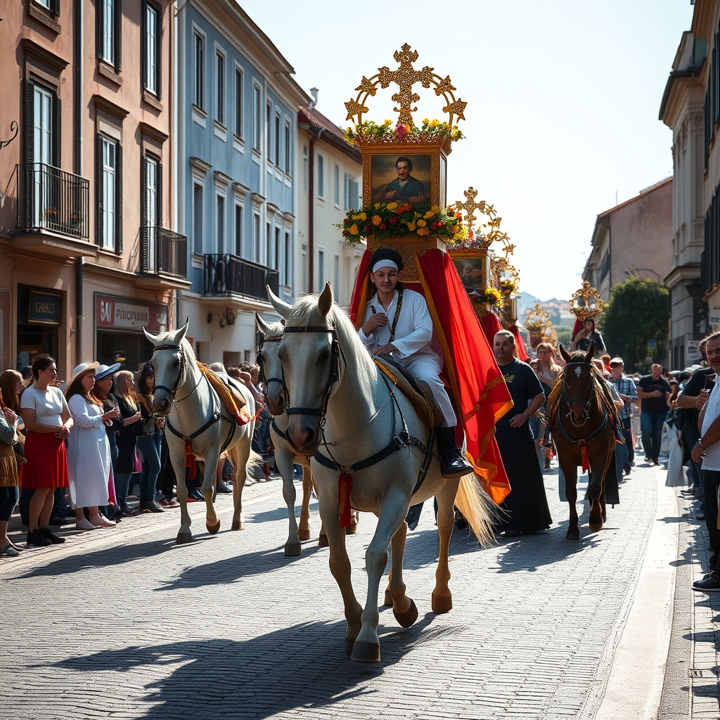 Festas da Peregrina en Pontevedra: patrona, desfile de carrozas, semana grande festiva - enGalicia