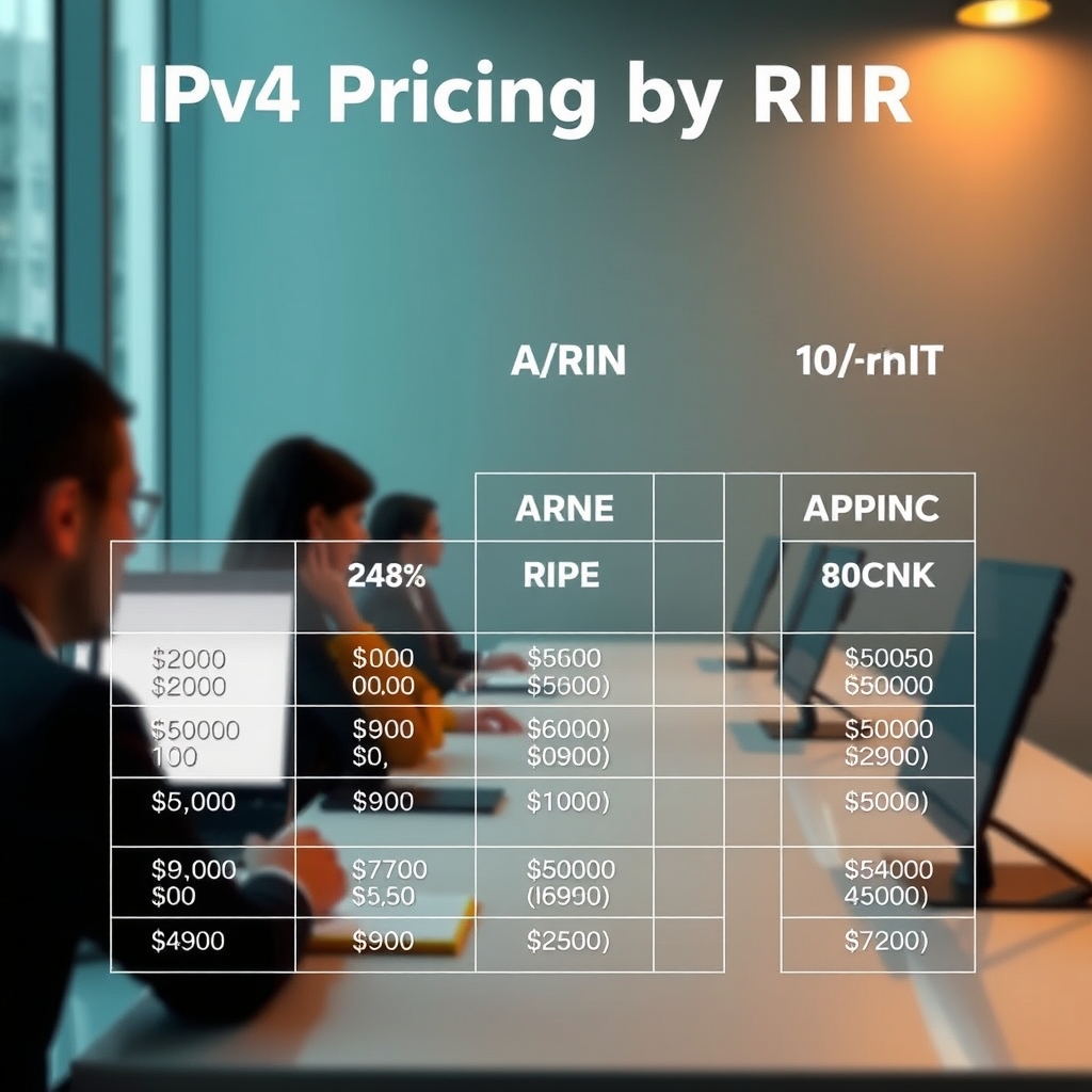 IPv4 Pricing by RIR: Comparing Costs Across ARIN, RIPE & APNIC - IP4 Market